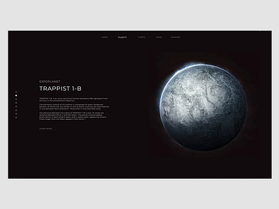 Planet Exploration astronomy clean concept design details minimal planetary planets prototype prototyping space spacex ui ui design uiux user experience user interface design ux website website design