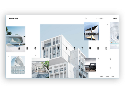 Architecture Landing Page adobe branding concept design homepage interface online typography ui uiux web website