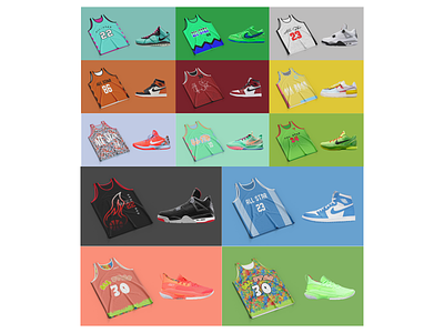 Sneakers as All-Star Jerseys all star jerseys brand identity branding merchandise design nba sneakers