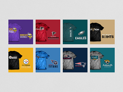 NFL Logo & Shirt Designs artwork branding design football logo design merchandise design nfl sports swag