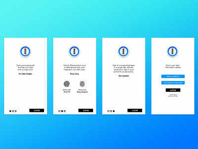 1Password Rebranding Concept app design app designer branding user interface ux ux ui
