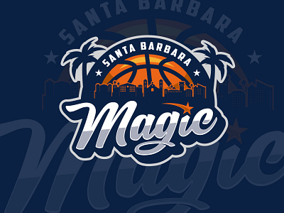 Santa Barbara Magic logo sport logo t shirt design