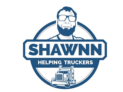 Shawnn Helping Truckers industrial logo logo design trucking insurance