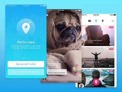 Periscope Concept concept periscope ui