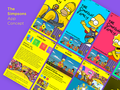 The Simpsons Family App Concept app concept simpsons