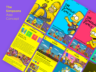 The Simpsons Family App Concept