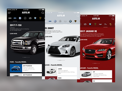 Auto M app auto car ui