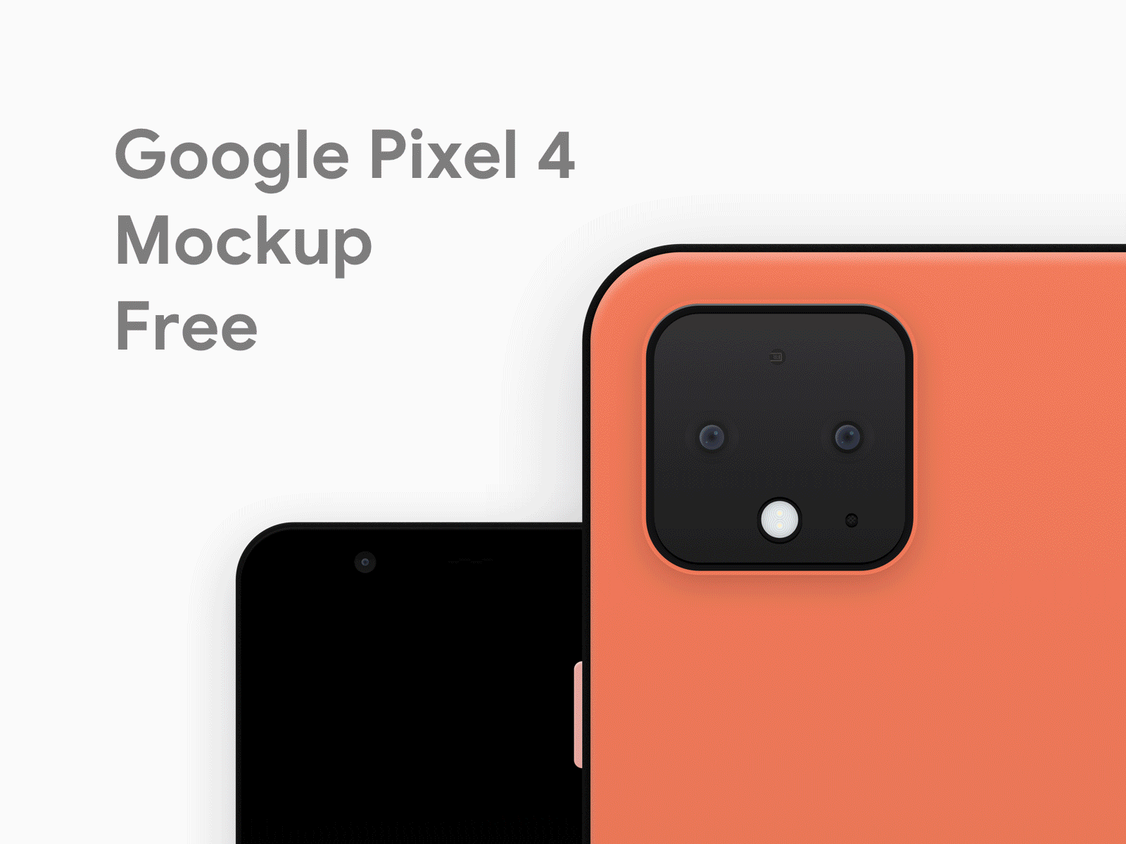 Google Pixel 4 Free Mockup device free freebie google mobile mockup phone pixel pixel4