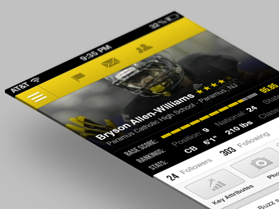 Redefined iOS app for SigningDay american apple football ios player redefined sports