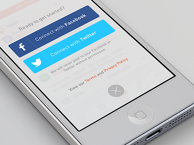 Simple iOS login form with Facebook & Twitter