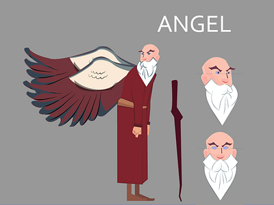 Angel 2d 2d art angel animation animation 2d art charactedesign character character art character concept character creation color design flat graphic illustration people red texture vector