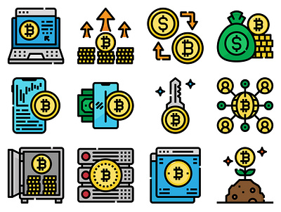 Bitcoin cryptocurrency currency design digital money exchange icon illustration mobile app smartphone technology vector website