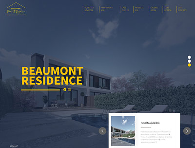 Web design dezvoltator imobiliar Brasov - Beaumont Residence adobe brand branding design illustrator logo web web design webdesign website design