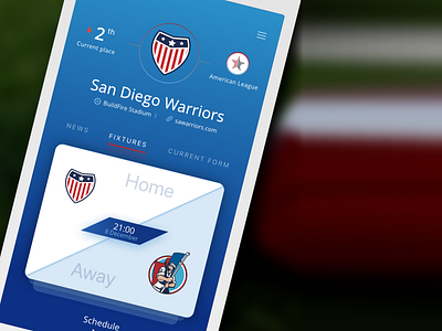 San Diego Warriors Concept app concept football mobile san diego soccer sports team