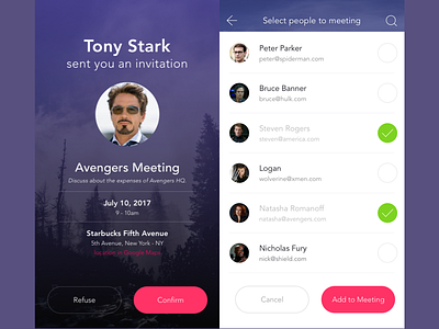 Avengers Meeting App app avenger meeting