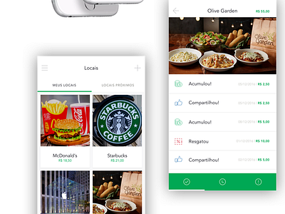 Myfid App Concept Restaurants android app ios loyalty mobile myfid