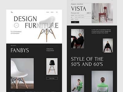 Designer furniture 2022 chairs design fashion furniture interface new popular score shop trend ui ux web