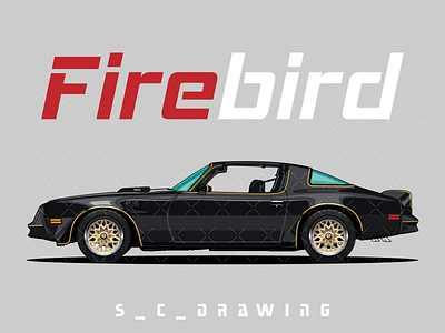 Pontiac Trans AM Cartoon Artwork automotive automotive design car design car drawing car illustration cartoon car pontiac vector illustration vectorart