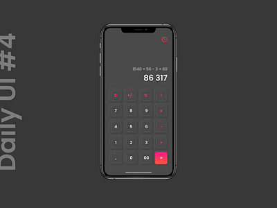 DailyUI#4 Calculator App app calculator calculator app calculator ui daily 100 challenge dailyui dark ui design gradient neumorphism ui