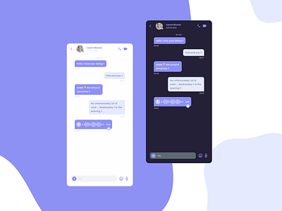 DailyUI#13 Direct Messaging app daily 100 challenge dailyui dark ui design direct messaging light ui message ui