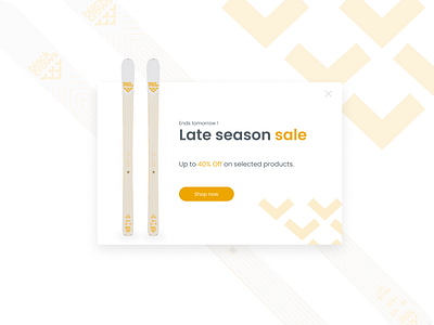 DailyUI#16 Pop-Up / Overlay daily 100 challenge dailyui design light ui overlay popup sale ski ui