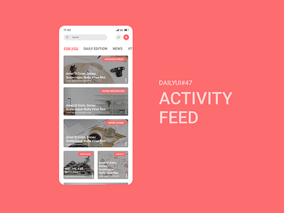 DailyUI#47 Activity Feed activity feed app daily 100 challenge dailyui design feed light ui news news feed ui