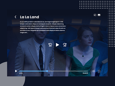 Video Player daily 100 challenge dailyui dark ui design movie player ui video video player