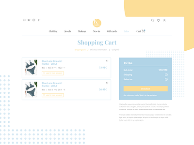 DailyUI#58 Shopping Cart