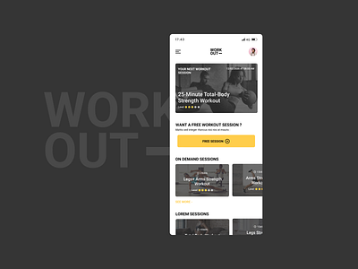 DailyUI #62 Workout of the Day app daily 100 challenge dailyui design light ui ui workout workout app workout of the day