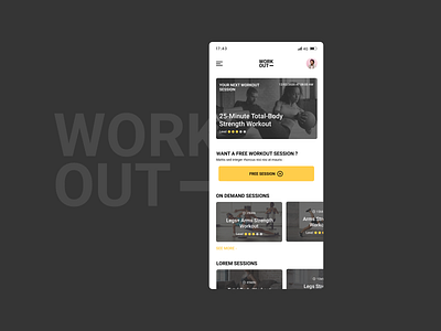 DailyUI #62 Workout of the Day