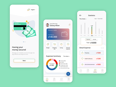 Mobile App: iOS Android UI - Finance Management App