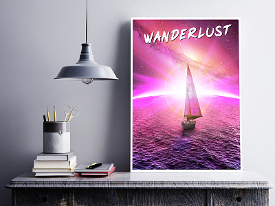 Wanderlust concept creative design flat graphic design illustration illustrator poster art poster collection typography
