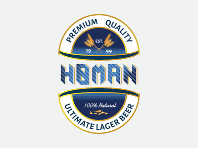 Homan beer badge design logo dribble inspirations design