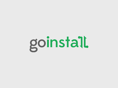 Go install logo design