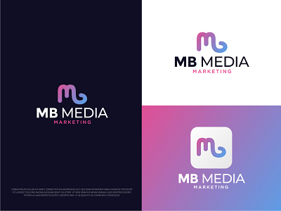 Mb Media Marketing logo 3d logo adobe illustrator branding creative design icon illustration logo logo design logos marketing marketing logo vector