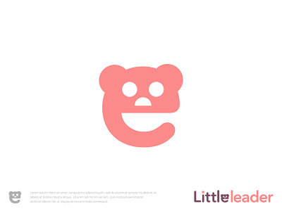 Panda E Logo | Little leader | Unused 3d logo adobe illustrator baby logo baby panda branding creative design icon kids logo logo panda logo pink logo vector