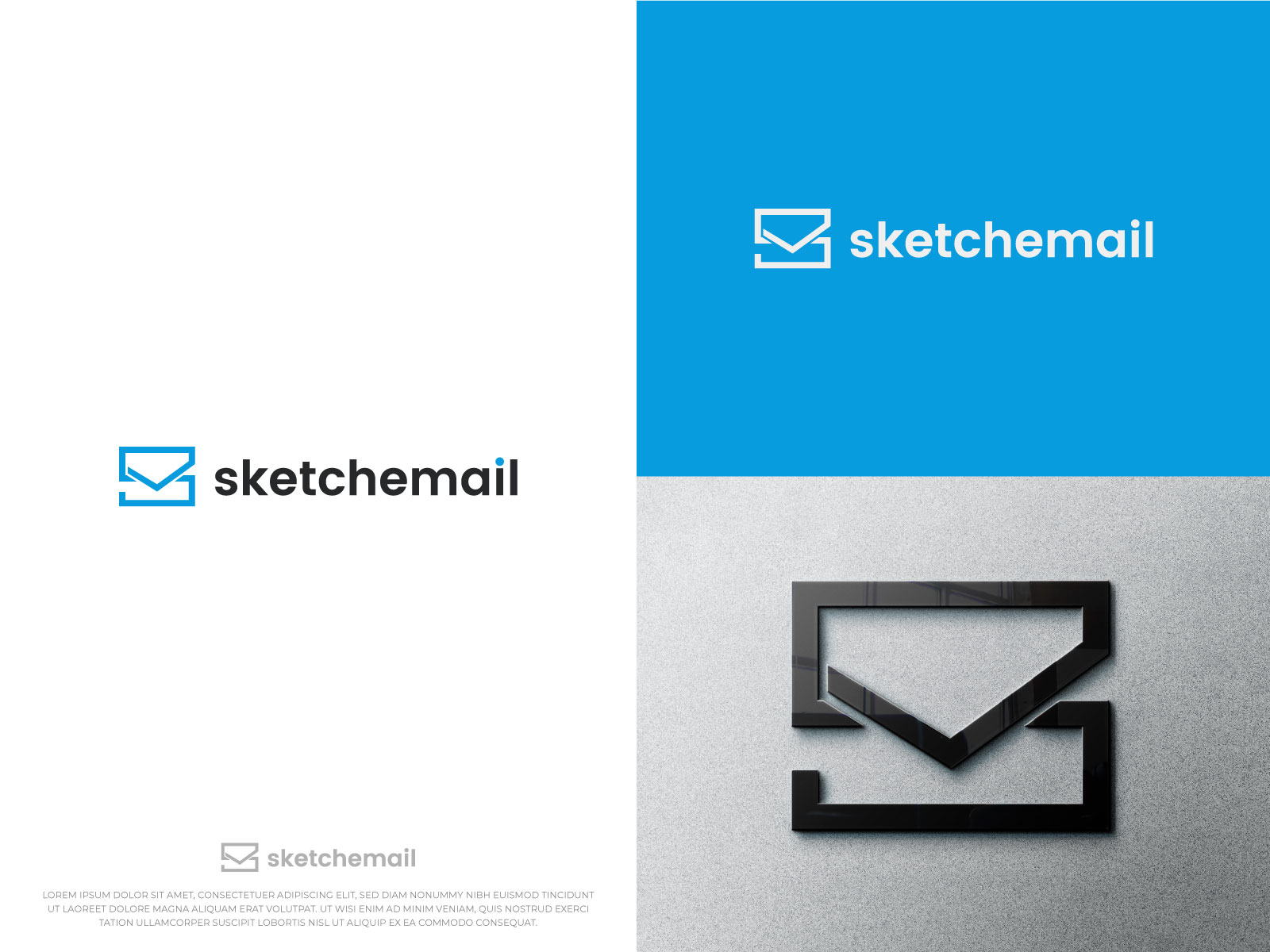 (S+Email) sketchemail Logo | Approved by Ibad Mateen on Dribbble