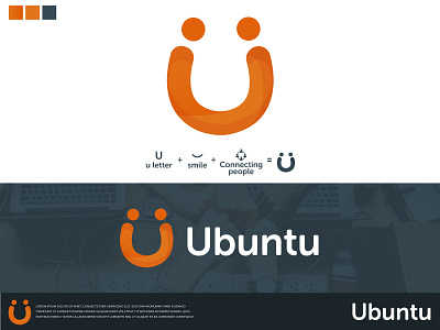 U logo + connecting people + Smile | Ubuntu