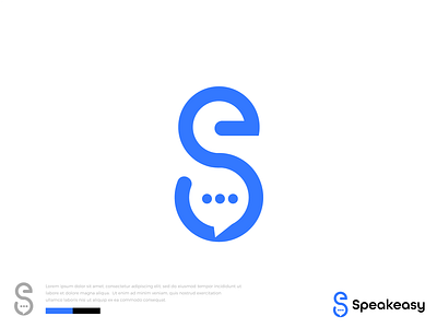 Speakeasy | Logo Design | SE logo design adobe illustrator blue logo branding chat logo clean creative creative logo design e logo icon illustration logo minimalist logo s logo typography vector voice logo