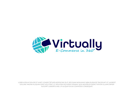 Virtually logo | Approved | 360 Tour logo 360 logo 360 view 3d logo 3d logo design adobe illustrator branding creative design globe logo globe vr logo illustration logo typography vector virtual logo vr vr logo