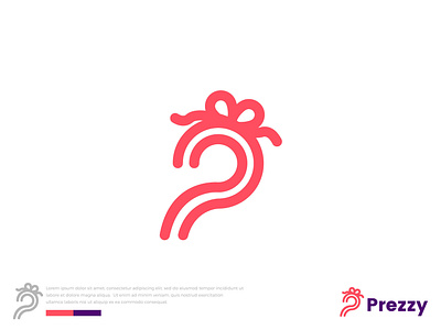 Prezzy Gift Logo adobe illustrator branding creative design gift shop logo illustration logo typography ui ux vector