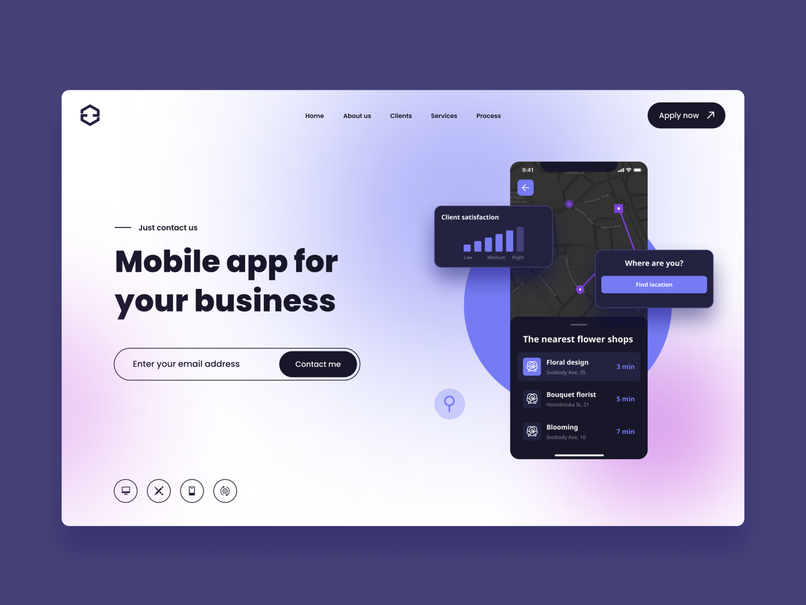 It company landing UI by Ivanna Spodyniuk on Dribbble