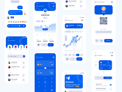 Cryptocurrency App app bitcoin crypto crypto currency cryptocurrency design minimal trade ui ui kit ux wallet