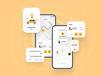 Taxi Booking App UI Kit booking branding cab cab booking car design driver figma minimal ride taxi taxi booking uber ui ui kit ux