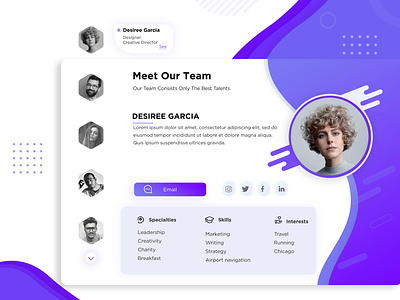 Meet Our Team design desktop minimal profile team ui ux web webdesign website