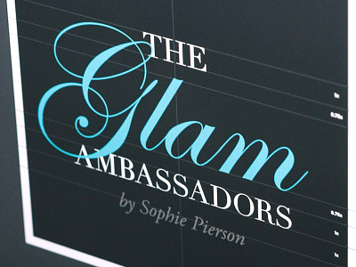 "The Glam Ambassadors" logo glam grid illustrator logo makeup