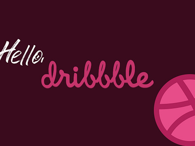 Hello Dribbble design illustration typography