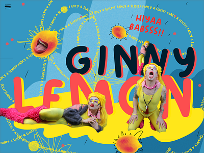 Ginny Lemon's Website drag drag queen fun graphic design rupaul ui