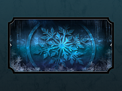 Frozen Card card fantasy frozen games ui lighting photoshop snowflake texture ui
