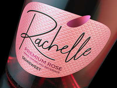 Rachelle. Sparkling wine. Label design.